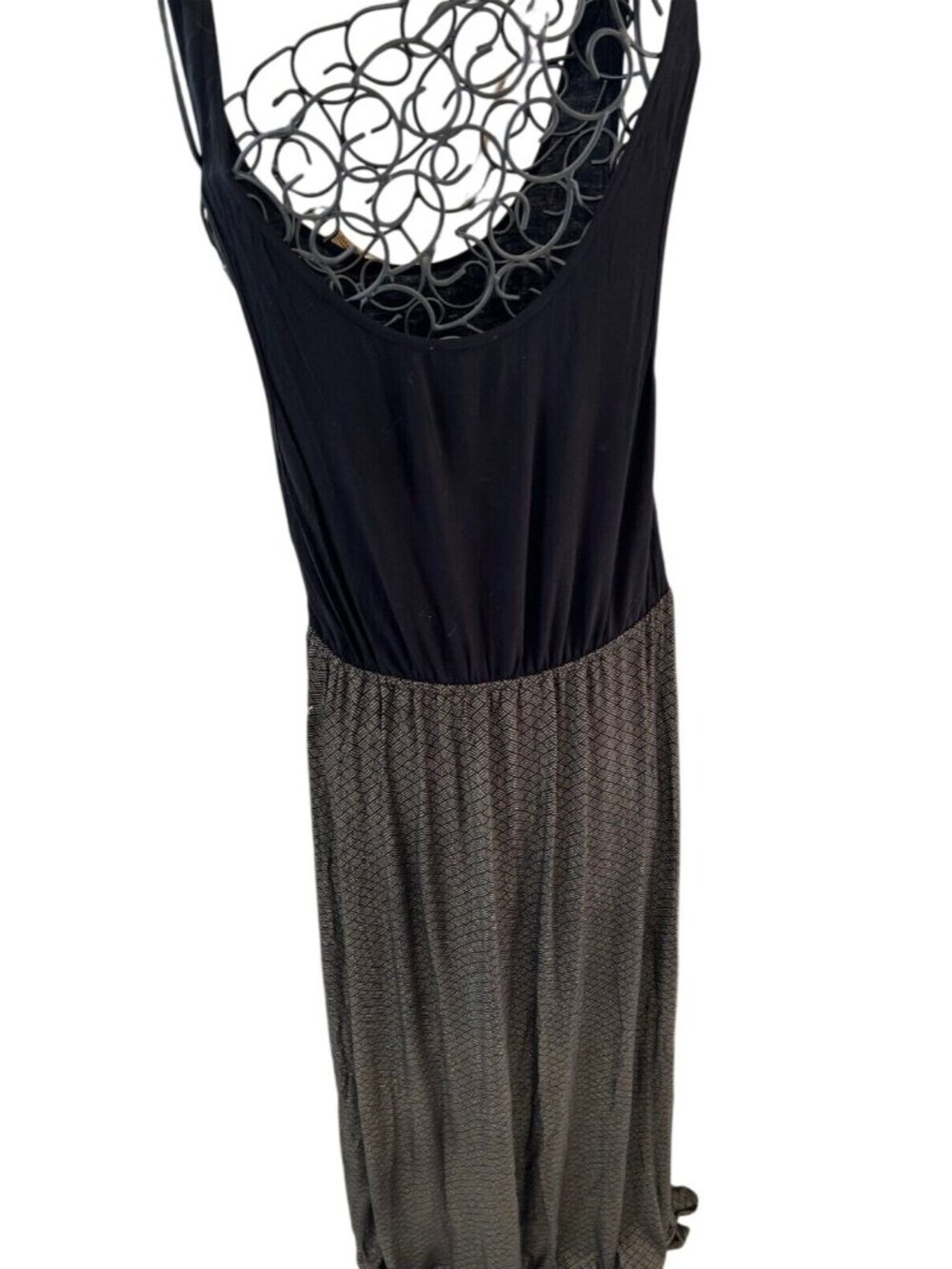 LA Made Womens Black & Gray Maxi Tank Dress L - Picture 3 of 9